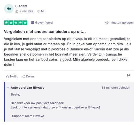 bitvavo ervaring klant