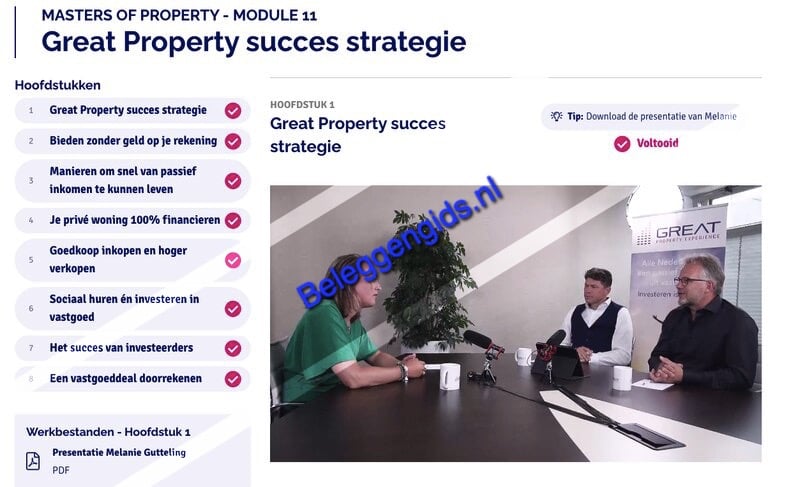masters of property module 11 great property succes strategie